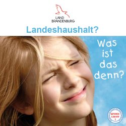 Titelseite der Broschre "Wie funktioniert ein Landeshaushalt?"