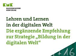 Ausschnitt Titelblatt der KMK-Veröffentlichung "Lehren und Lernen in der digitalen Welt"
